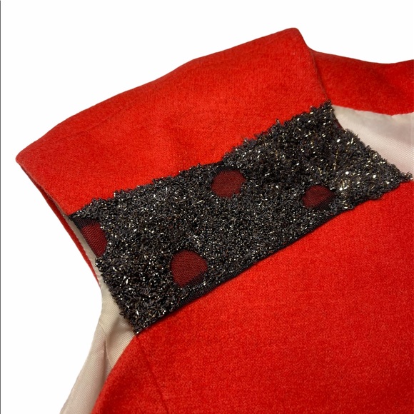 Mignon Doo Vintage Retro Orange Knit Dress XS - Picture 7 of 13